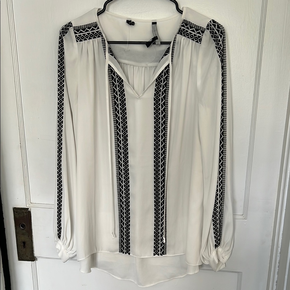 Elegant White and Black Women's Top